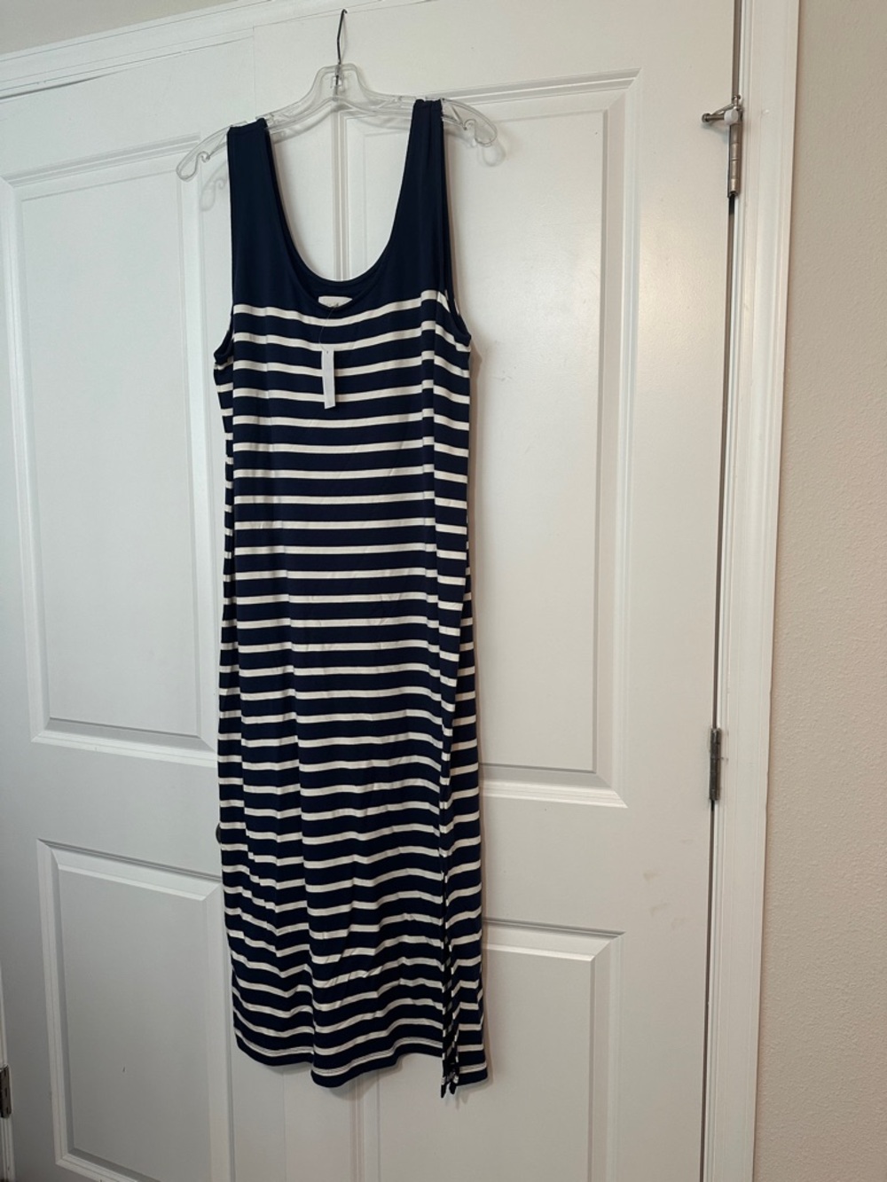 NWT Lou & Grey Navy and White Striped Maxi Dress size XL